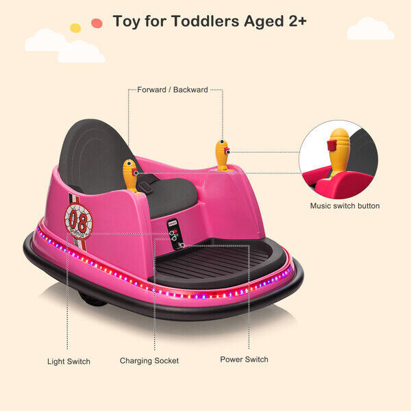 360° Spin Bumper Car for Kids with Remote Control - Exciting Ride-On Toy for Endless Fun!