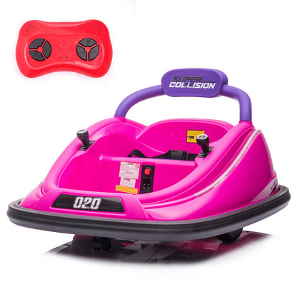 360° Spin Electric Bumper Car for Kids & Toddlers with Remote Control - 2 Modes, 12V Power