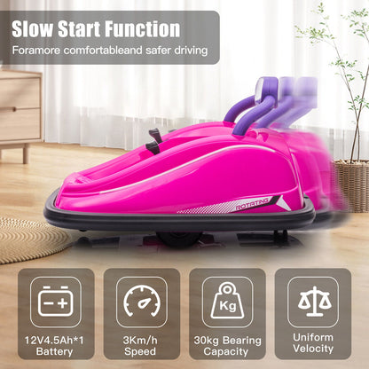 360° Spin Electric Bumper Car for Kids & Toddlers with Remote Control - 2 Modes, 12V Power