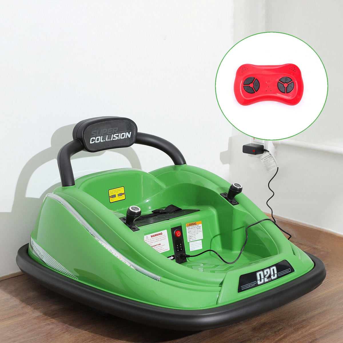 360° Spin Electric Ride-On Car for Kids with Parent Remote Control - Bumper Vehicle Toy (12V)