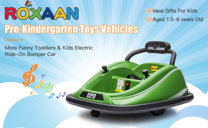 360° Spin Electric Ride-On Car for Kids with Remote Control - Bumper Vehicle Toy (12V)