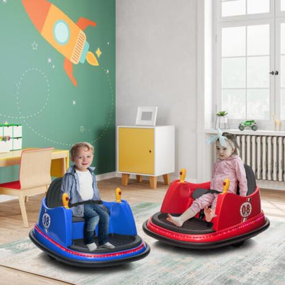 360° Spin Race Bumper Car for Kids Ages 2-5 with 6V 7AH Battery and 1.3 MPH Speed