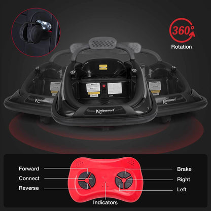 360° Spin Ride On Bumper Car for Kids - Rechargeable Electric Toy Vehicle (12V)