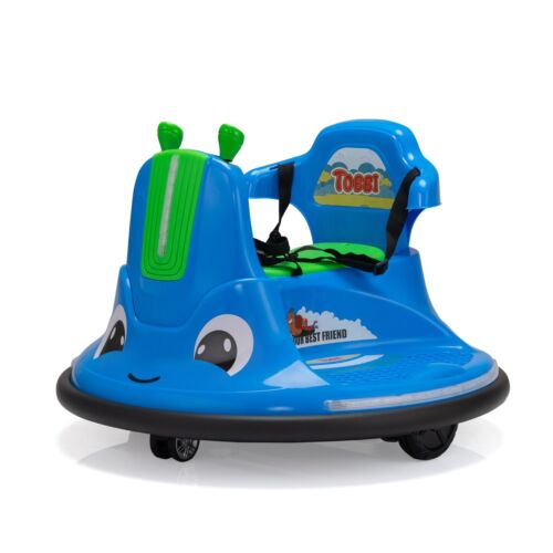 360° Spinning Bumper Car with Dual Motors, LED Lights & Remote Control - TOBBI