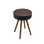 Round Coffee Table With Carved Top For Living Room