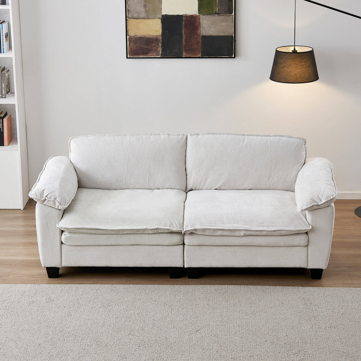 Luxury Chenille Upholstered Loveseat Couch