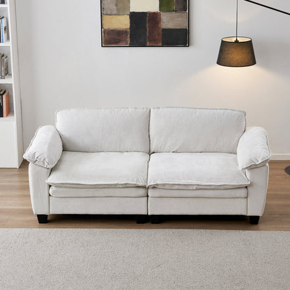 Luxury Chenille Upholstered Loveseat Couch
