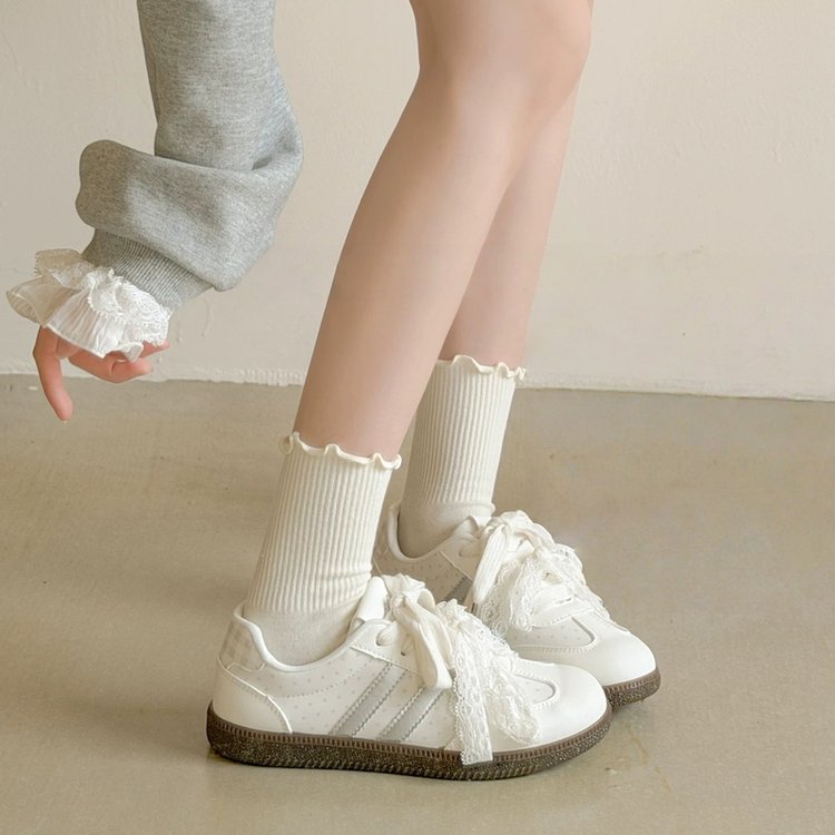 Summer Breathable Versatile Unique Flat Sneakers, Lace-Up Comfort Shoes For Women