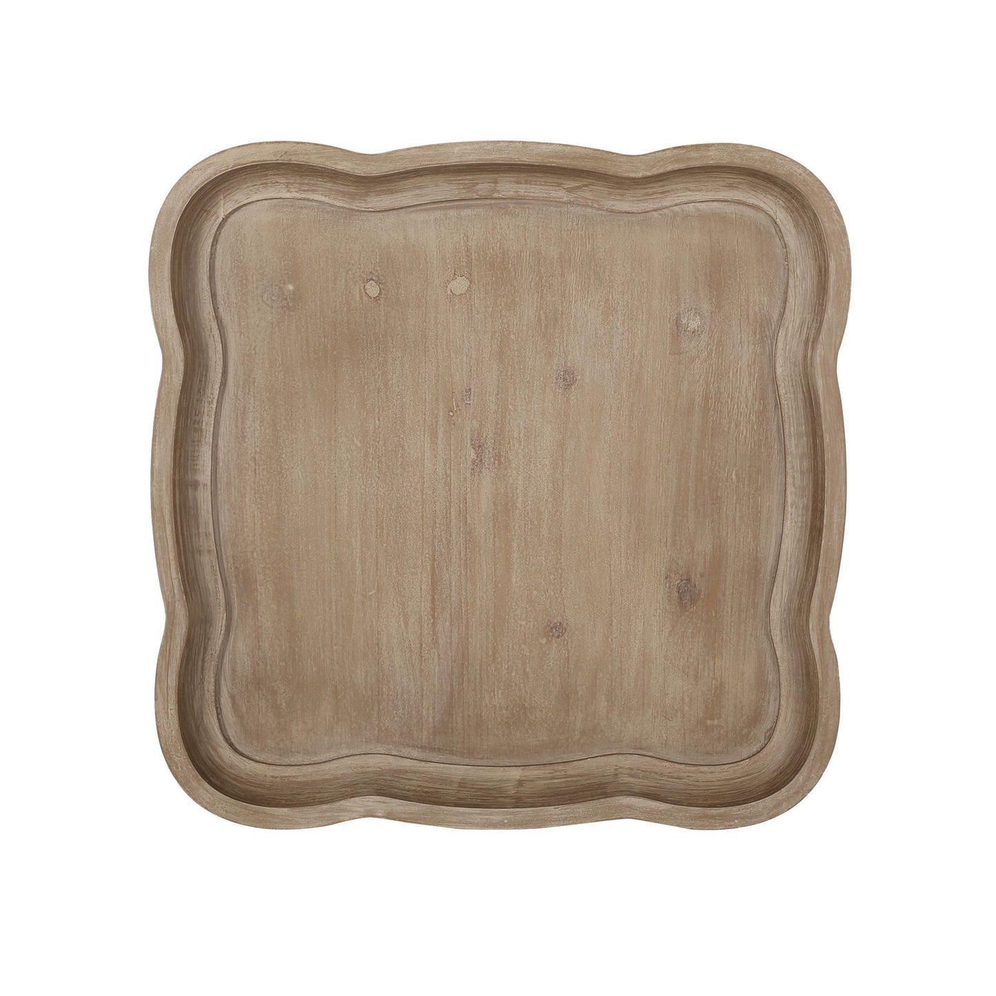 French Country Accent Table With Hourglass Design - Natural