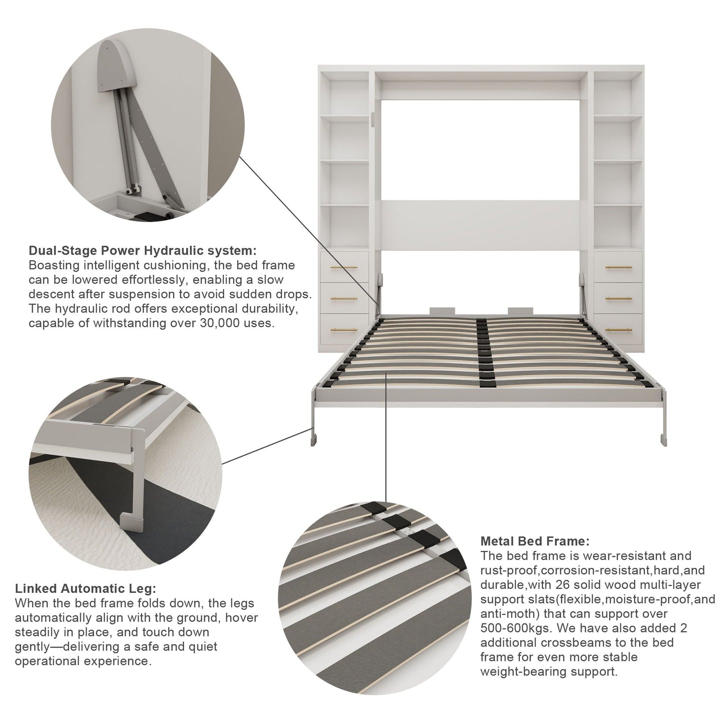 Folding Vertical Murphy Wall Bed