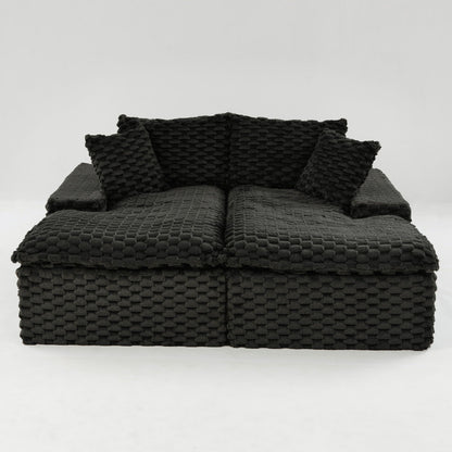 Double Chaise Lounge With Full Compressed Sponge