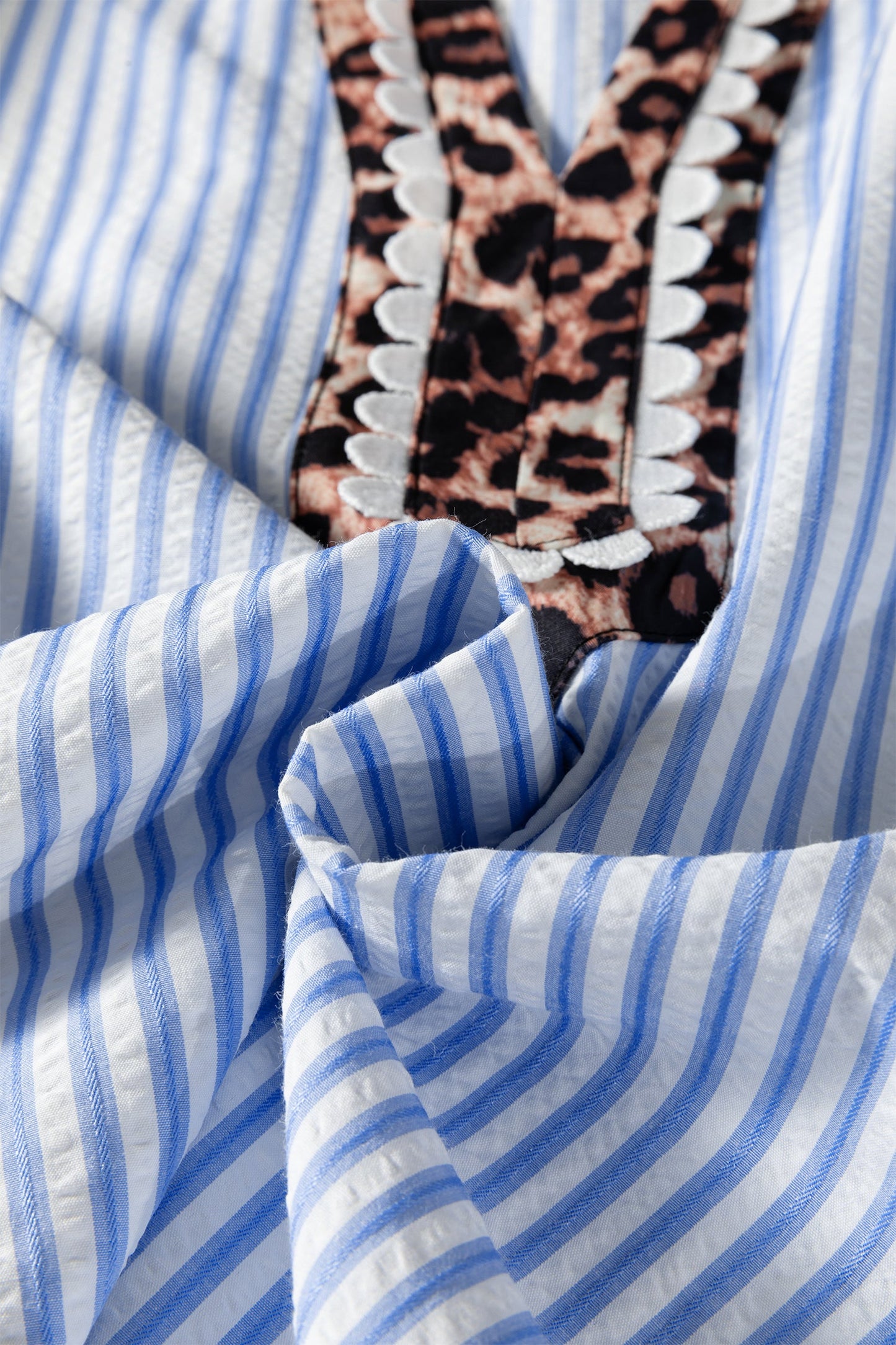 Andie Sleeve Patchwork Collar Blouse