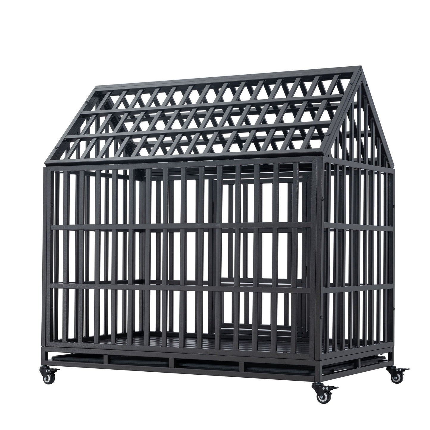 Heavy Duty Dog Crate Lockable Wheels