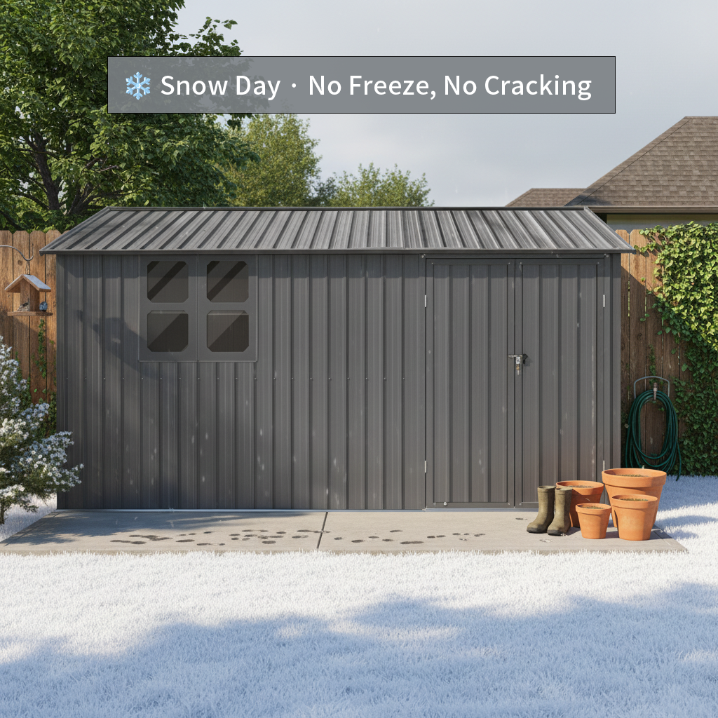 12x10 Ft Metal Garden Shed for Outdoor Storage