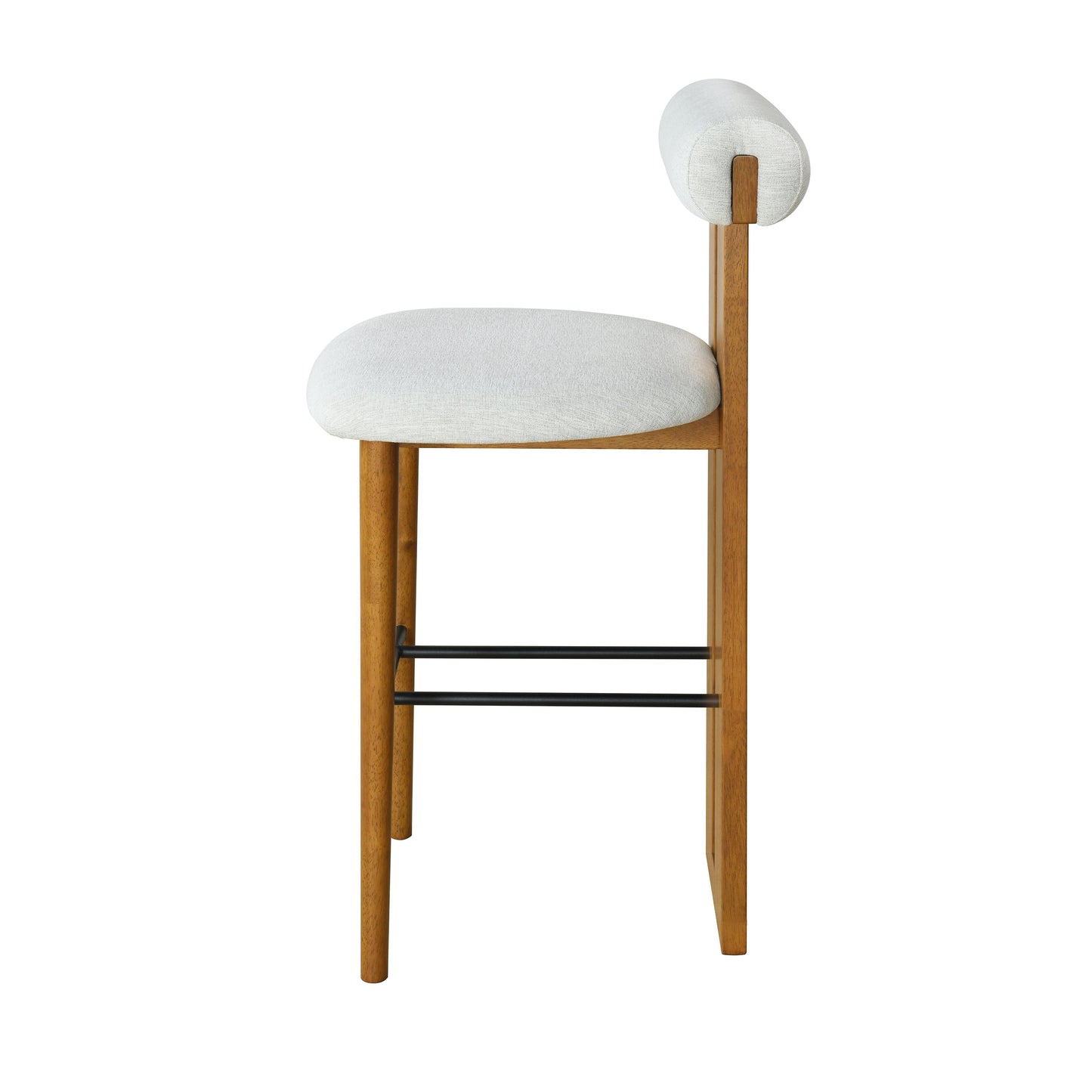 Renee Indoor Wooden Upholstered Barstool
