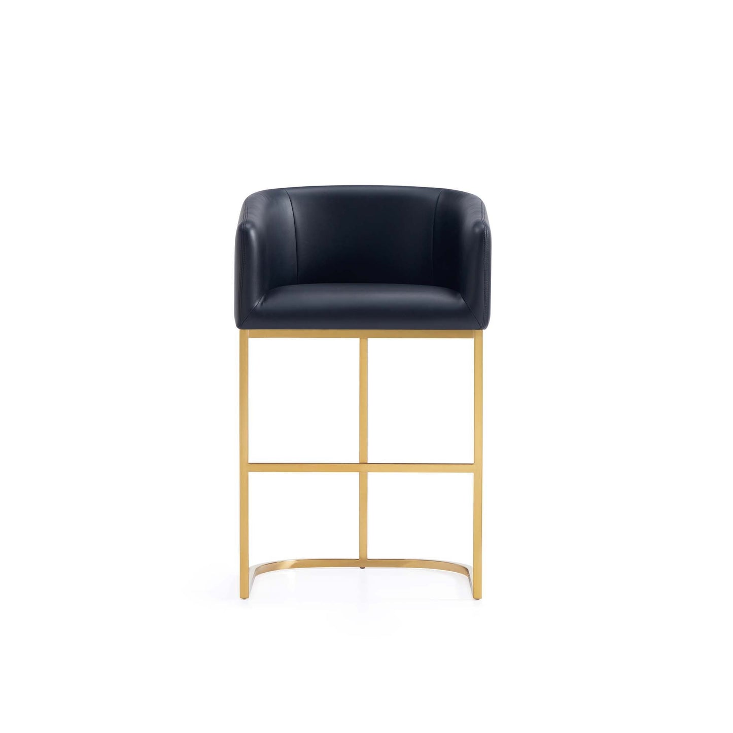 Mid-Century Modern Stool With Steel Base
