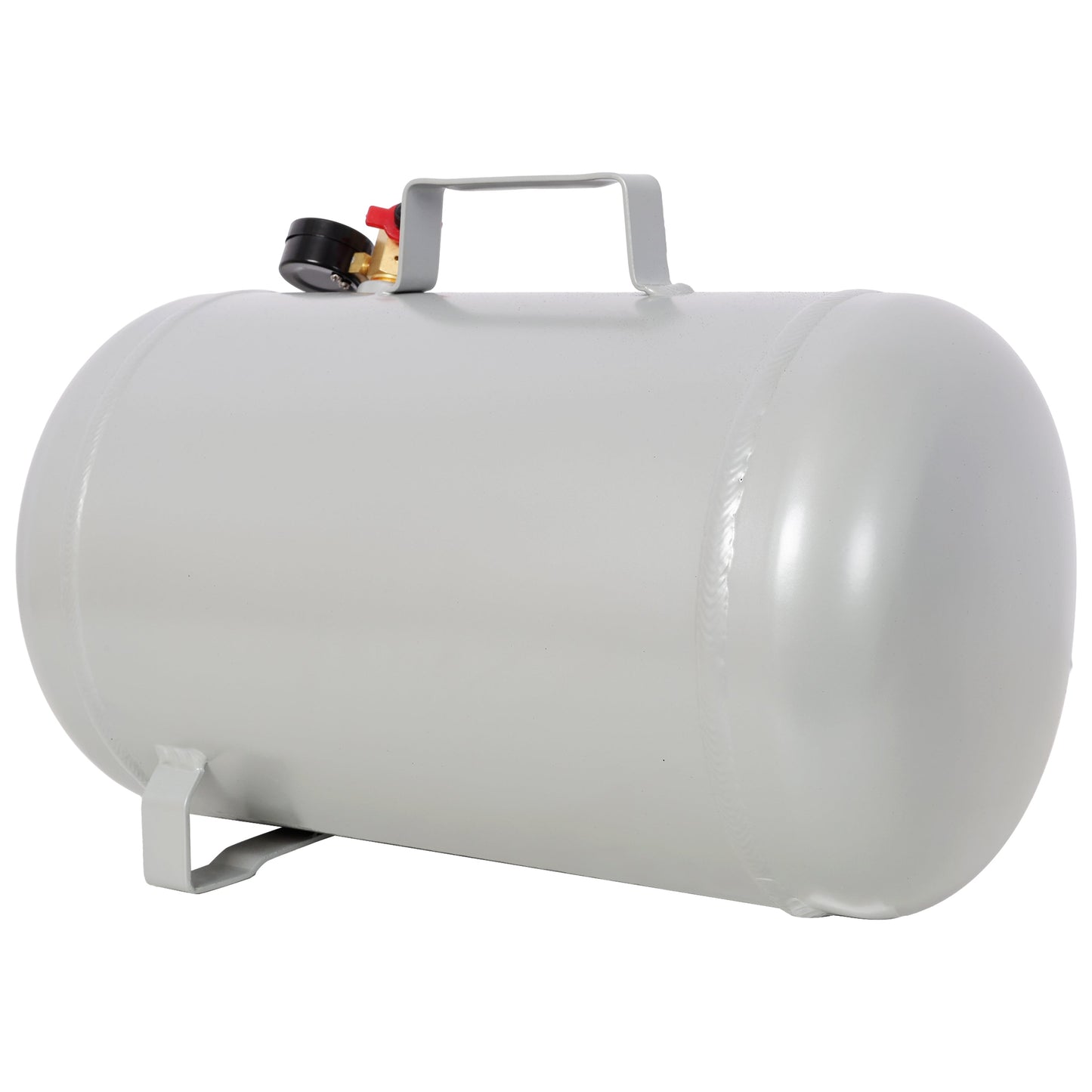 Portable 5 Gallon Aluminum Air Tank with Pressure Gauge and Hose