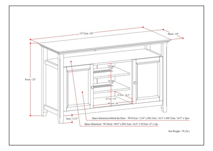 Amherst - TV Media Stand, Handcrafted