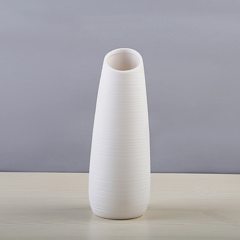 Simple And Beautiful White Creative Minimalist Ceramic Dried Flower Vase