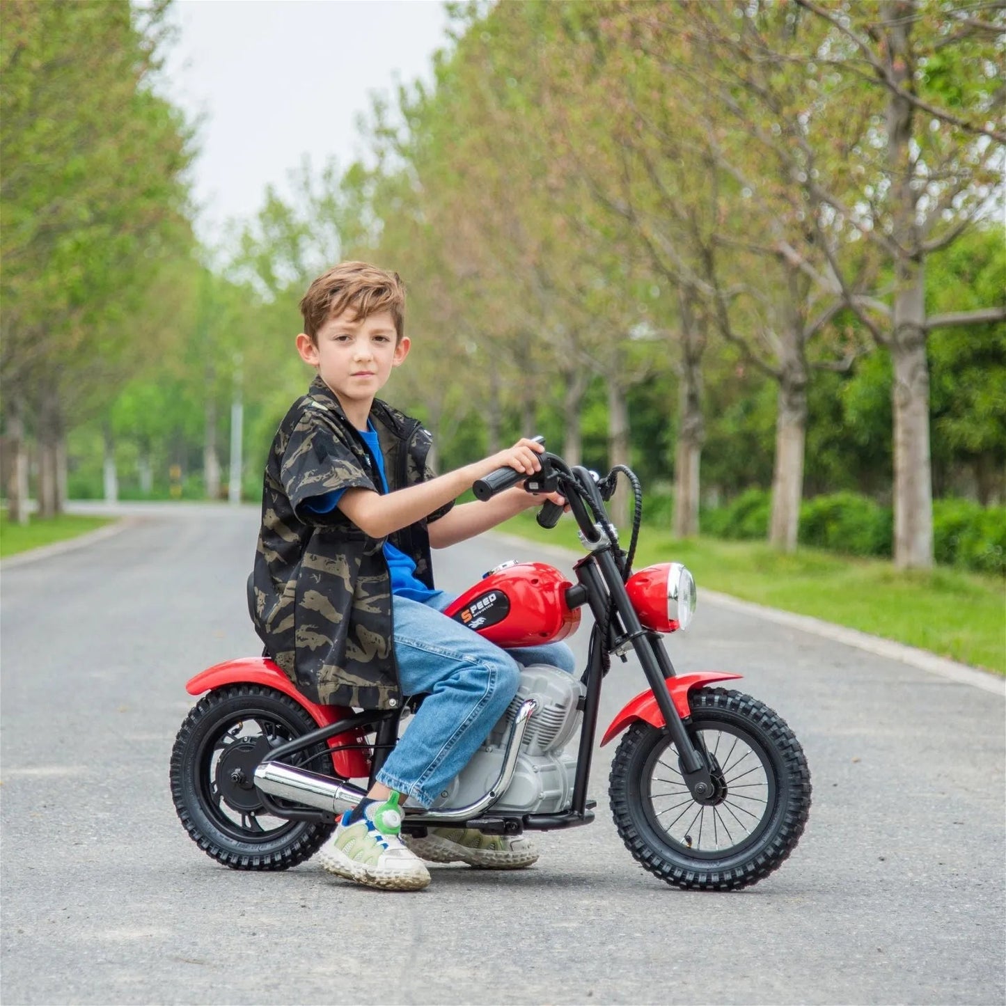 36V Magic Cars E-Chopper, Leather Seat, Rubber Air Wheels, Brushless Motor