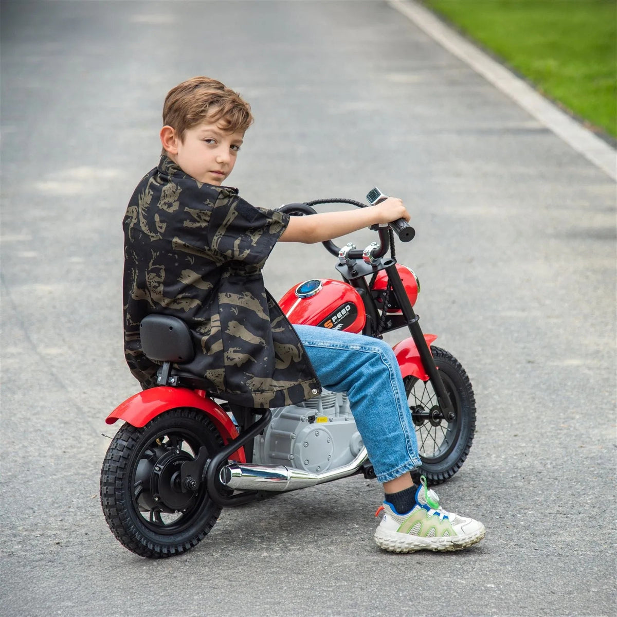 36V Magic Cars E-Chopper, Leather Seat, Rubber Air Wheels, Brushless Motor