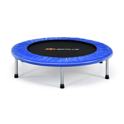 36 Inch Mini Folding Trampoline Portable Recreational Fitness Rebounder-Blue