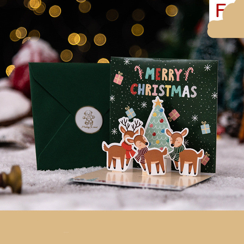 3D Three-dimensional Greeting Card Creative Christmas Eve