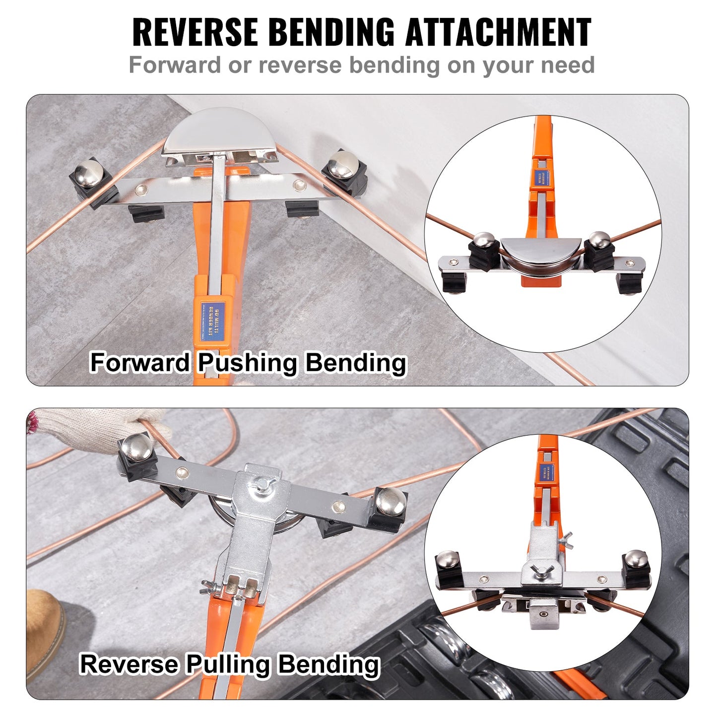 Pipe Tube Bender, 1/4"-7/8" O.D. Ratcheting Tubing Bender