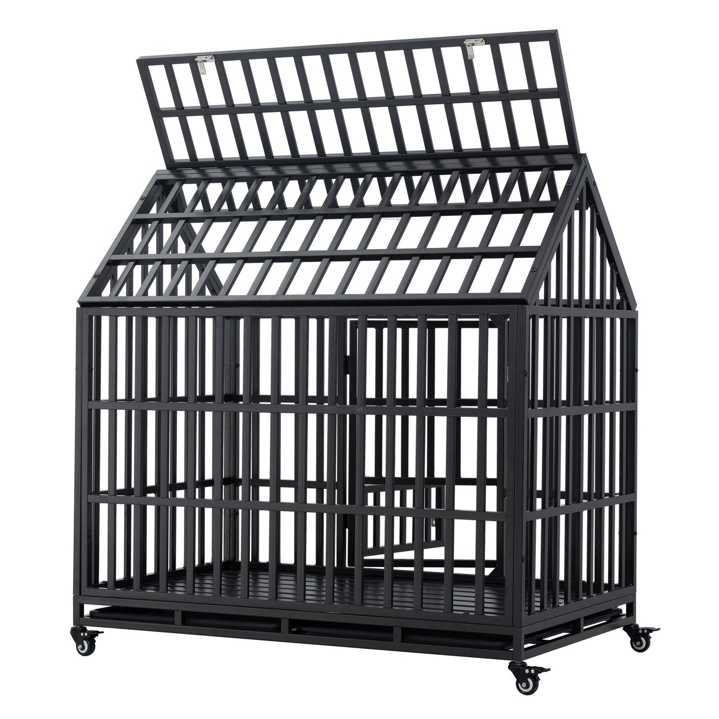 Heavy Duty Dog Crate Lockable Wheels