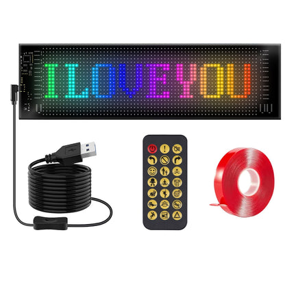 2Pack 16x96 Matrix Devil Eyes Lights For Car Ultra-thin Programmable LED Car Signs with APP Remote Control DIY Design Text Patterns Animations