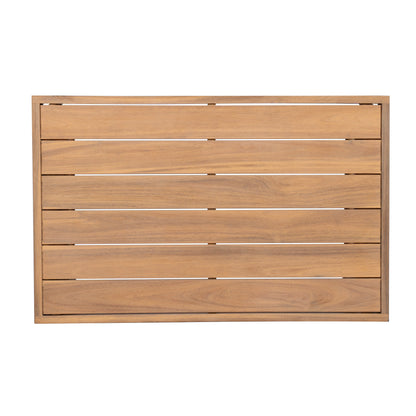 Patio Acacia Wood Chat Set, Club Chair + Coffee Table with Water-resistant Cushion