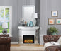 Nysa Mirrored & Faux Crystals Fireplace
