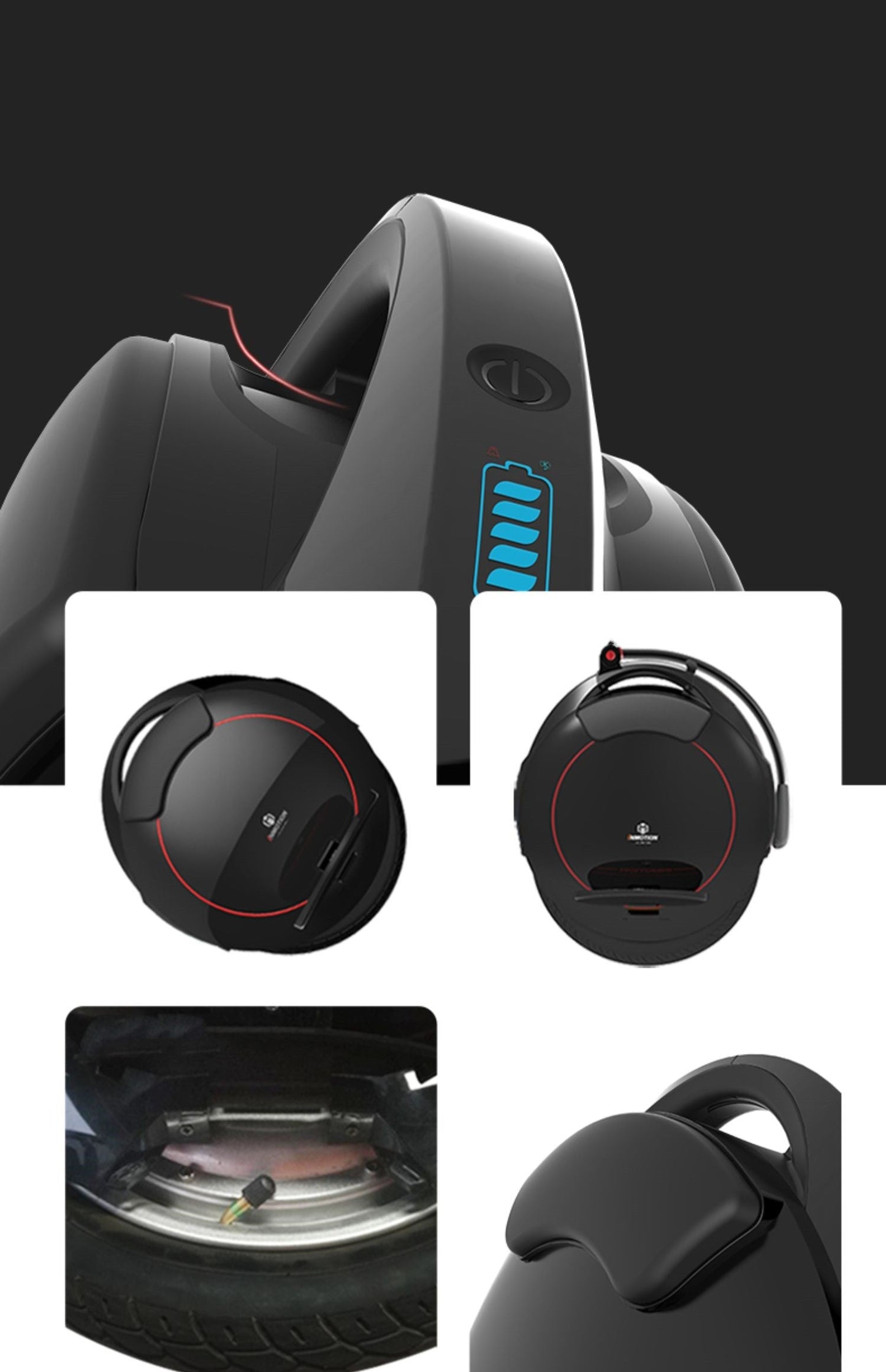 Smart Electric Unicycle | Self-Balancing One Wheel Scooter, 14" Tire, 72V Bluetooth & APP Control – Black
