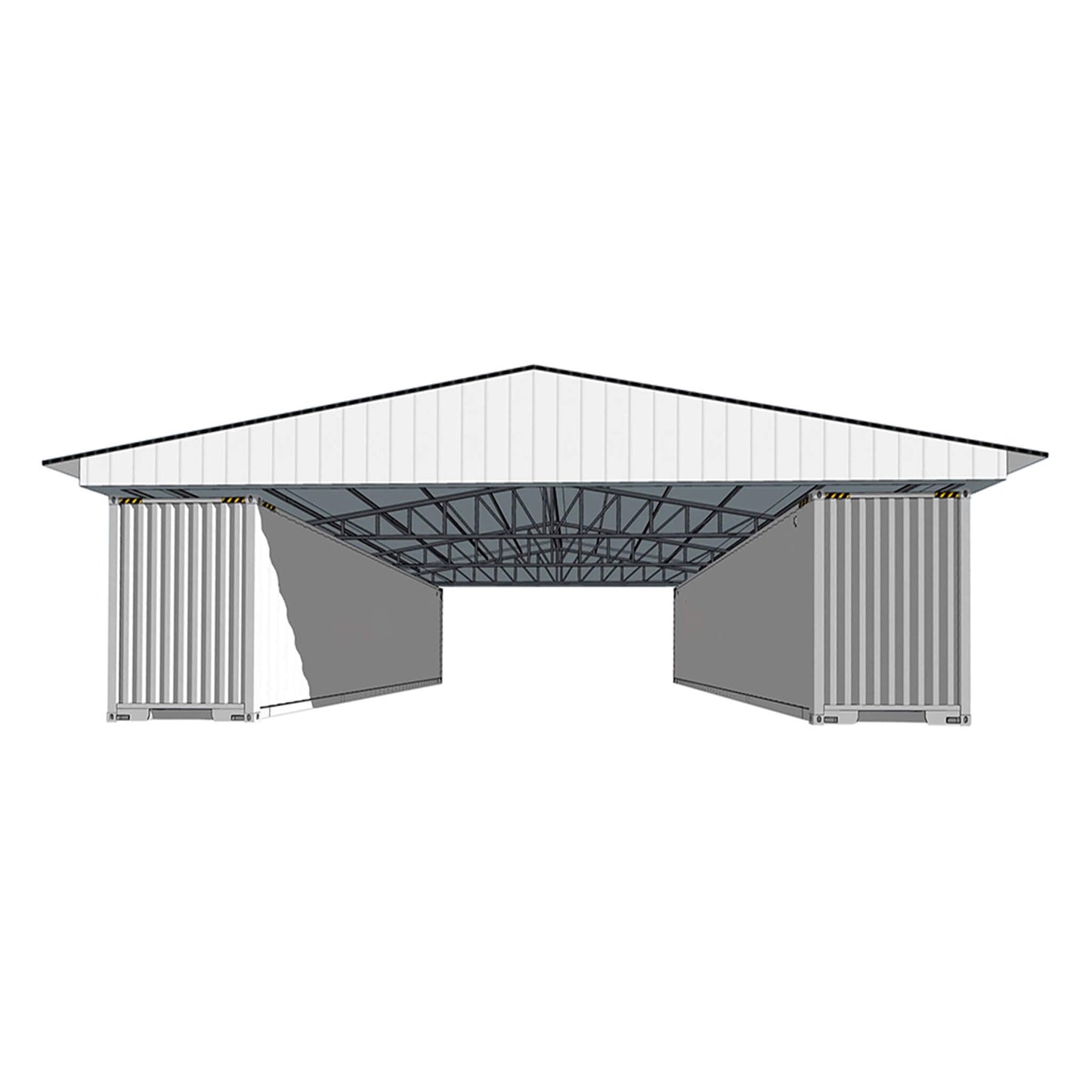 [36X40FT] Alora Heavy-Duty Weather-Resistant Galvanized Steel Container Roof Kit [No Containers] (SAK37491)