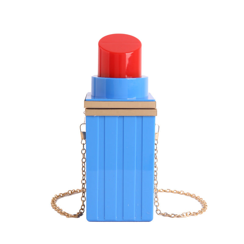 Acrylic Lipstick-shaped Single-shoulder Crossbody Bag
