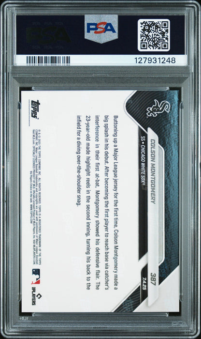 Graded 2025 Topps Now Colson Montgomery #387 Rookie RC Baseball Card PSA 8 Near Mint