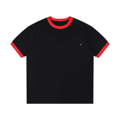 Loki & Ivy Contrast Edge Ribbed Crewneck T-Shirt