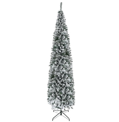9ft Flocked Christmas Tree with Faux Snow