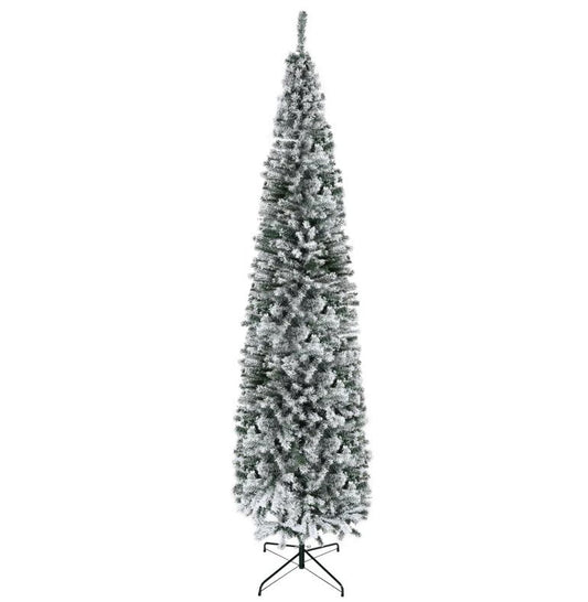 9ft Flocked Christmas Tree with Faux Snow