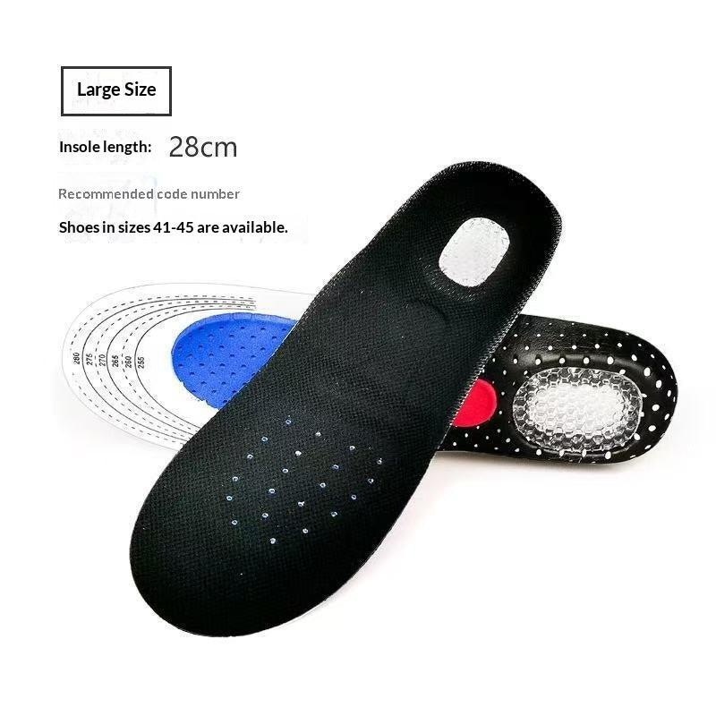 Arch-support Athletic Insoles With Sweat-absorbing Latex Air Cushioning