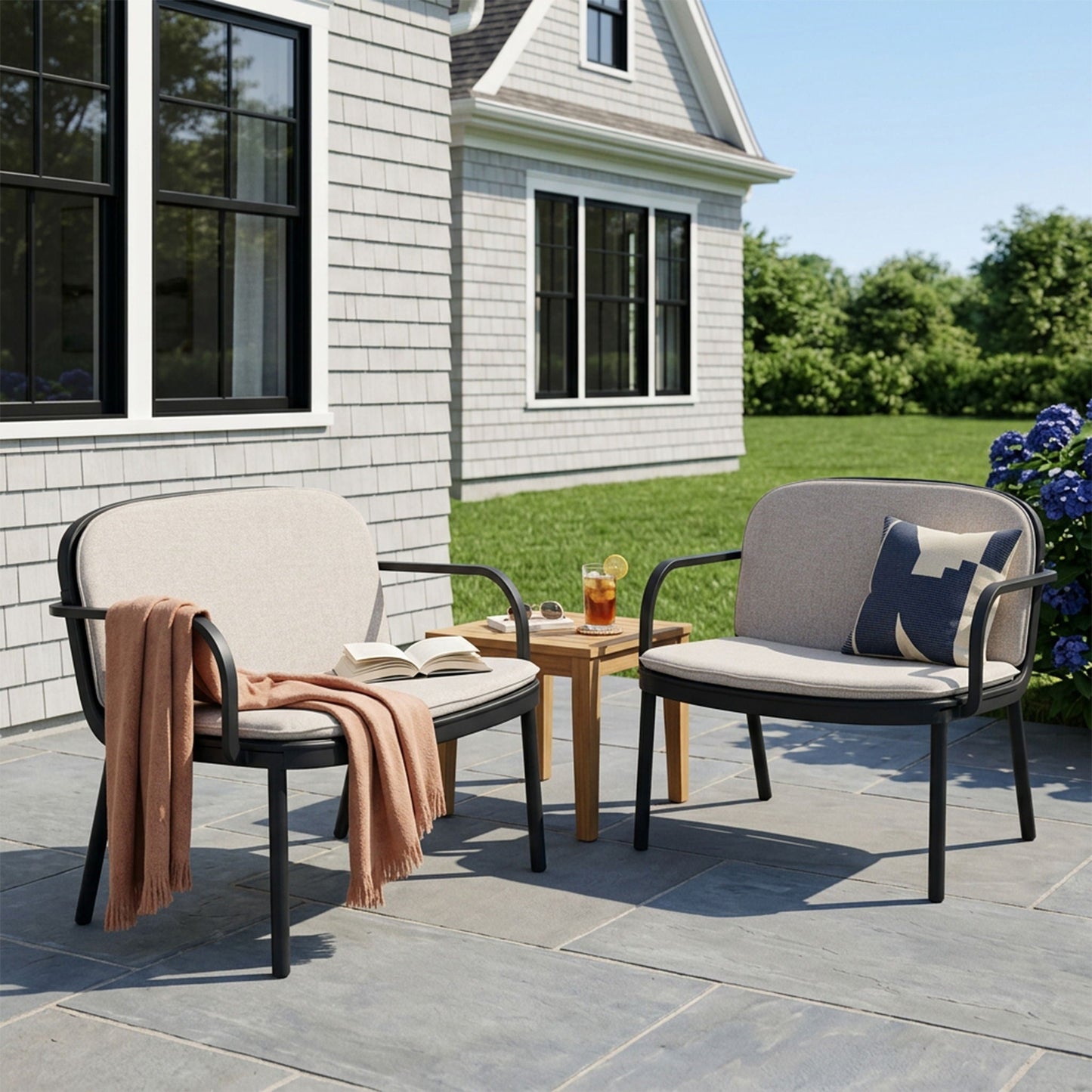 Luna Outdoor Club Chair Set of 2