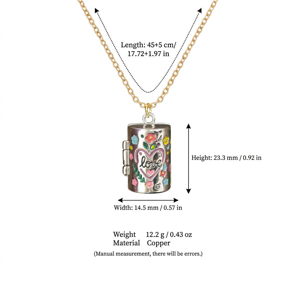 Openable Cylindrical Necklace For Women