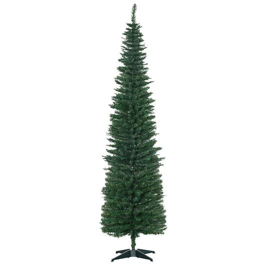 HOMCOM 7' Artificial Pencil Christmas Tree