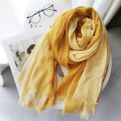 Large Soft Scarf Warm Cotton Tassel