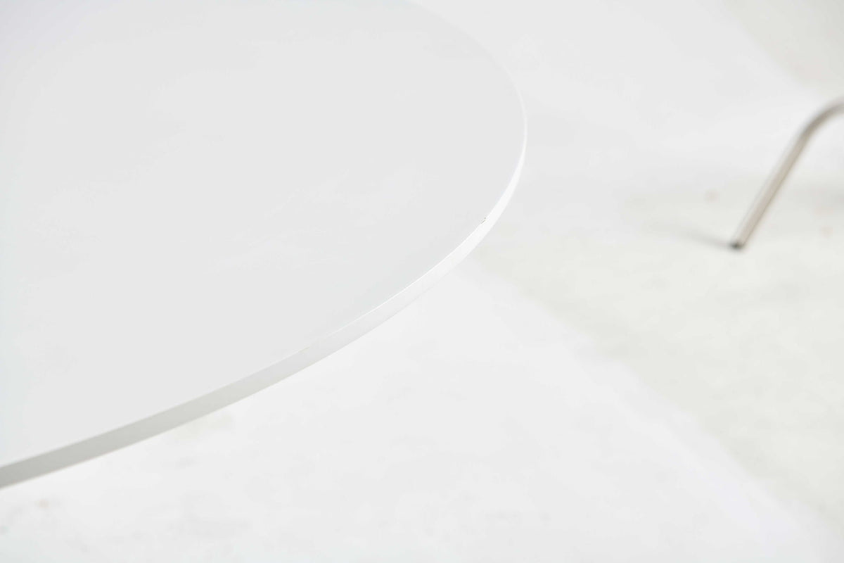 Table Mid-Century Dining Table For 4 - 6 People With Round Table Top, Pedestal Dining Table, End Table Leisure Coffee Table, Cross Leg