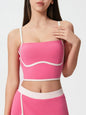 Square Neck Contrast Trim Active Cami