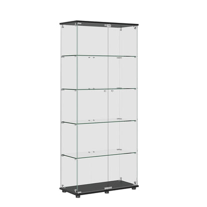 Display Cabinet With Shelf Double Doors And Lock