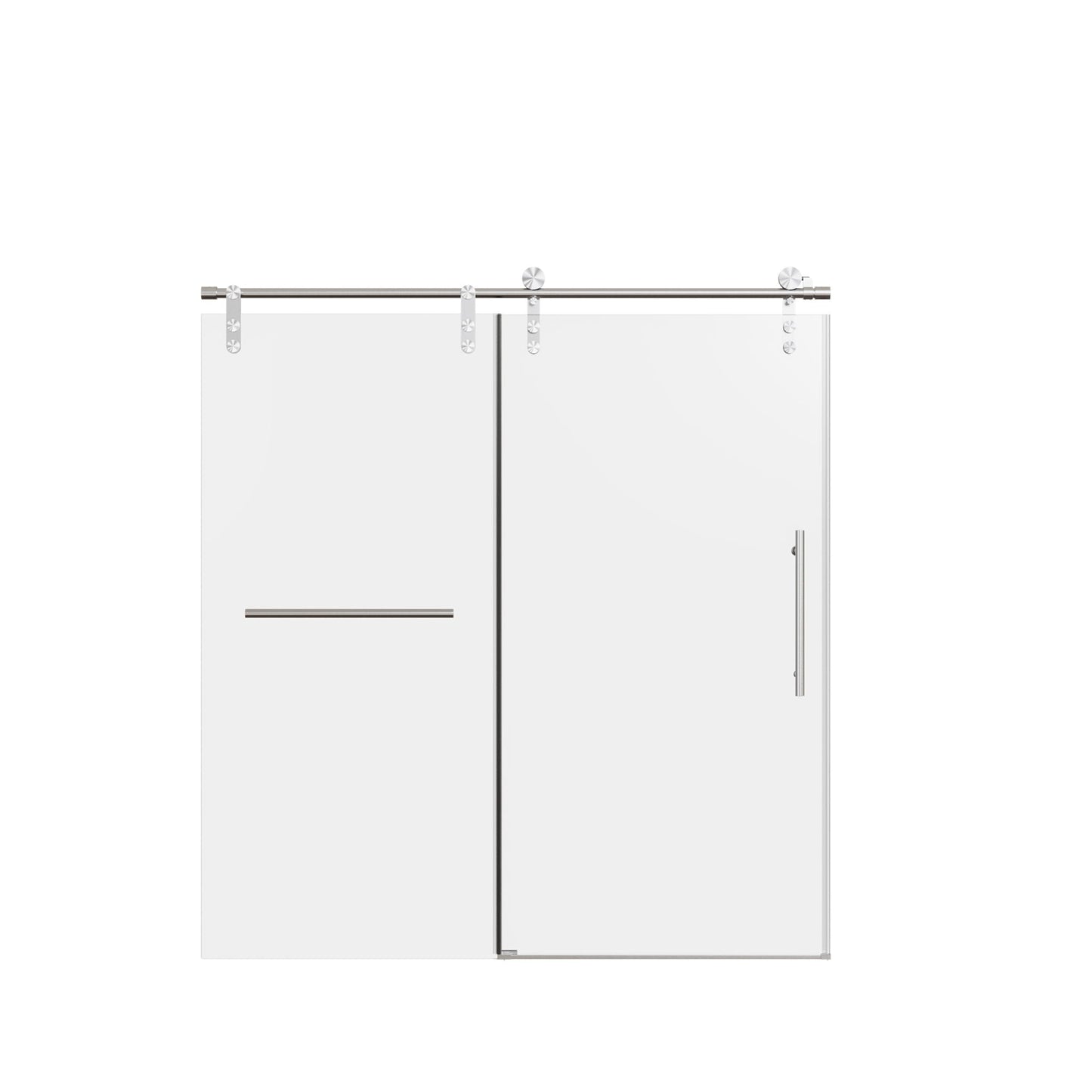 Frameless Single Sliding Shower Doors With Towel Rail & Handle