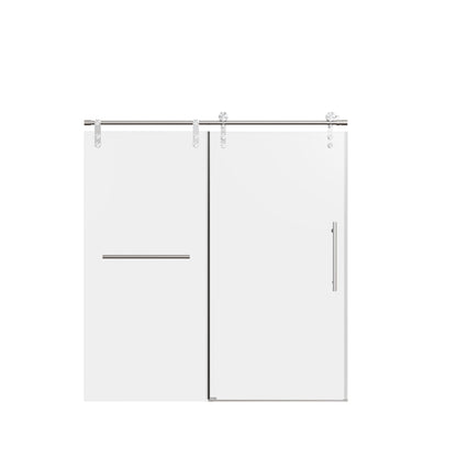 Frameless Single Sliding Shower Doors With Towel Rail & Handle