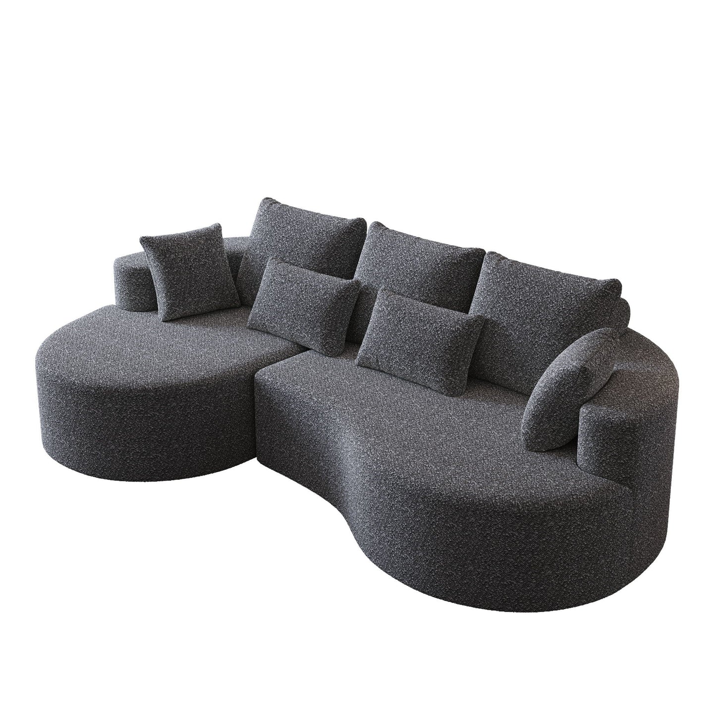 Curved Oversized Sectional Sofa With Extra Deep Seat